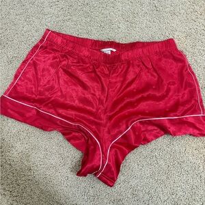 Women's Red Pajama Shorts
